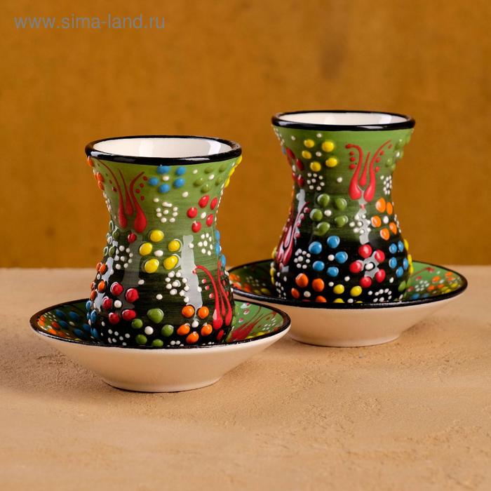 Чайный набор 4 предмета "Рельеф зеленый" 120мл
Чайный набор 4 предмета "Рельеф зеленый" 120мл