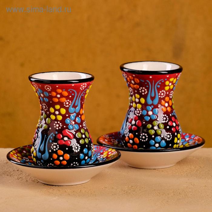 Чайный набор 4 предмета "Рельеф красный" 120мл
Чайный набор 4 предмета "Рельеф красный" 120мл