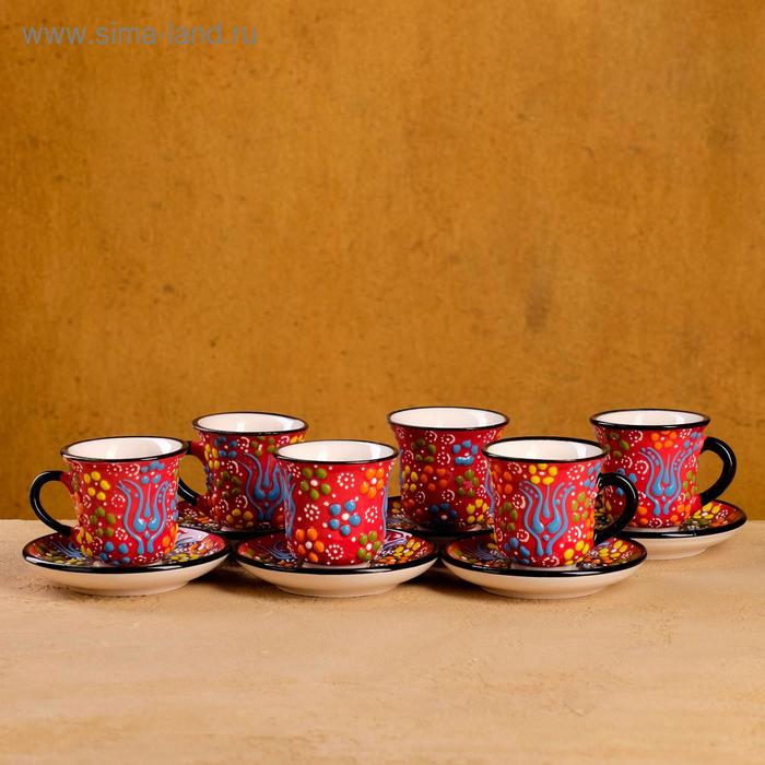 Кофейный набор 12 предметов "Рельеф красный" 100 мл
Кофейный набор 12 предметов "Рельеф красный" 100 мл