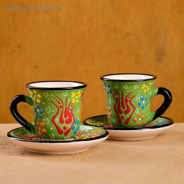 Кофейный набор 4 предмета "Рельеф зеленый" 100мл
Кофейный набор 4 предмета "Рельеф зеленый" 100мл