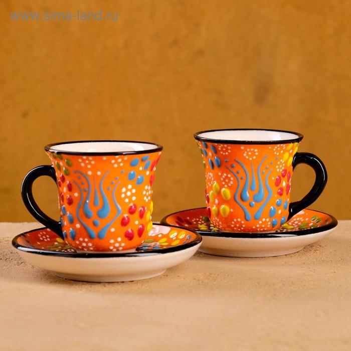 Кофейный набор 4 предмета "Рельеф оранжевый" 100мл
Кофейный набор 4 предмета "Рельеф оранжевый" 100мл