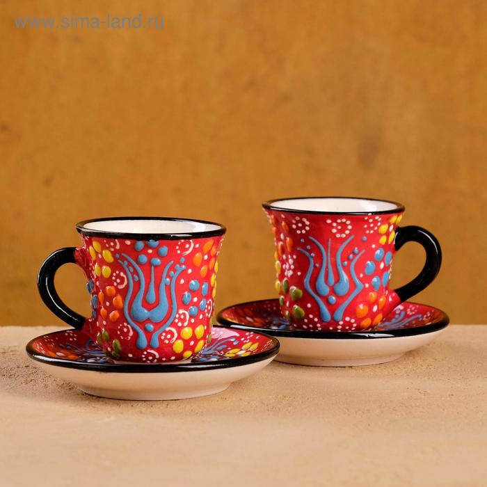 Кофейный набор 4 предмета "Рельеф красный" 100мл
Кофейный набор 4 предмета "Рельеф красный" 100мл