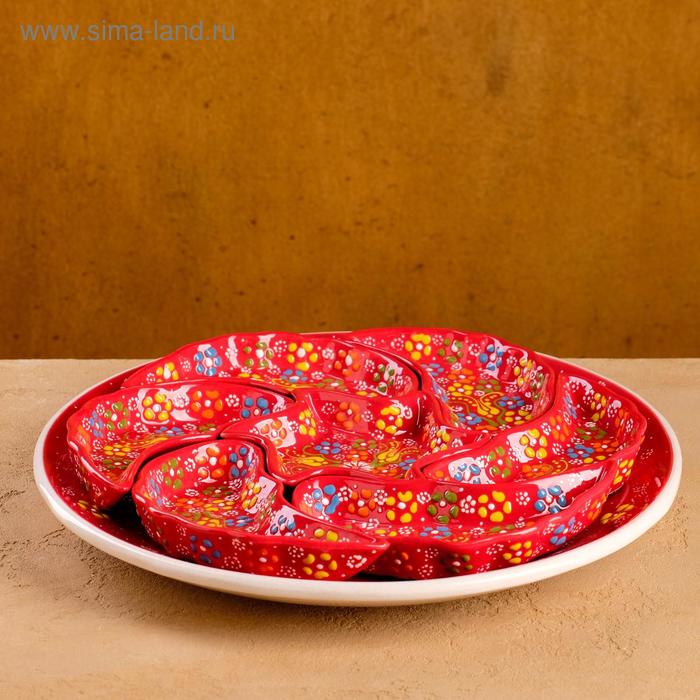 Менажница круглая 33см "Рельеф красный"
Менажница круглая 33см "Рельеф красный"