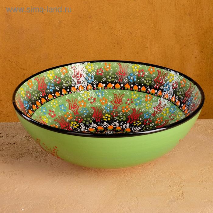 Салатник 31см "Рельеф зеленый" 
Салатник 31см "Рельеф зеленый"