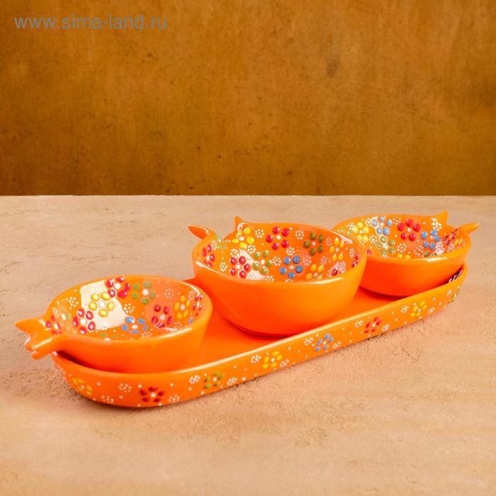 Менажница гранат 33*12см "Рельеф оранжевый"
Менажница гранат 33*12см "Рельеф оранжевый"