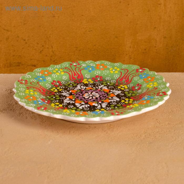 Тарелка плоская 19см "Рельеф зеленый"
Тарелка плоская 19см "Рельеф зеленый"