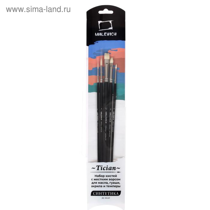 Набор кистей Щетина 5 штук Malevich "Анри": круглая №2,4; плоская №4,8,12 757905
Набор кистей Щетина 5 штук Malevich "Анри": круглая №2,4; плоская №4,8,12 757905