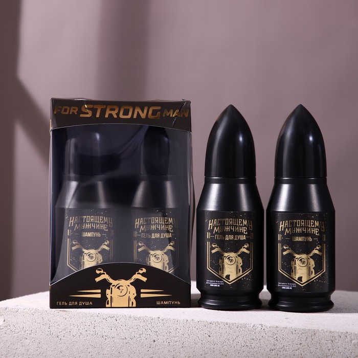 Набор «Настоящему мужчине», шампунь и гель для душа во флаконах пуля, 2х200 мл, аромат мужского парфюма
Набор «Настоящему мужчине», шампунь и гель для душа во флаконах пуля, 2х200 мл, аромат мужского парфюма