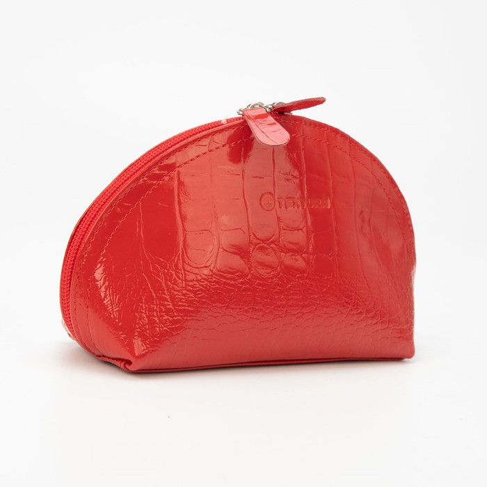 Косметичка на молнии, цвет алый 
Косметичка на молнии, цвет алый