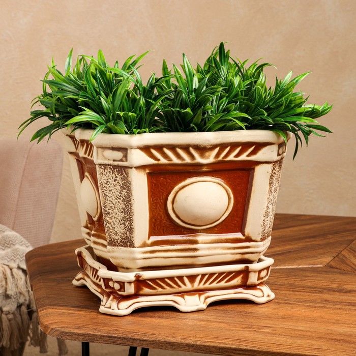 Горшок для цветов "Квадрат", под шамот, керамика, 6 л
Горшок для цветов "Квадрат", под шамот, керамика, 6 л