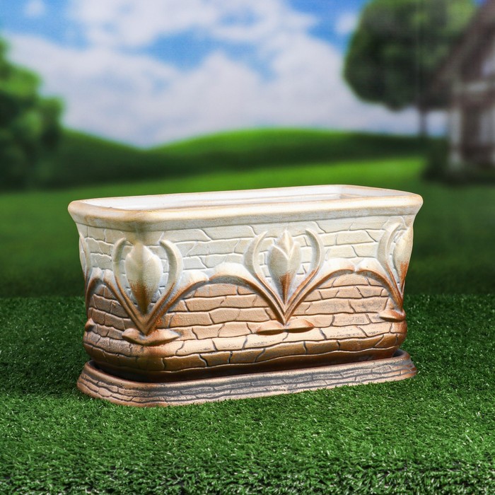 Горшок для цветов "Лотос", акрил, керамика, 4 л, микс 
Горшок для цветов "Лотос", акрил, керамика, 4 л, микс