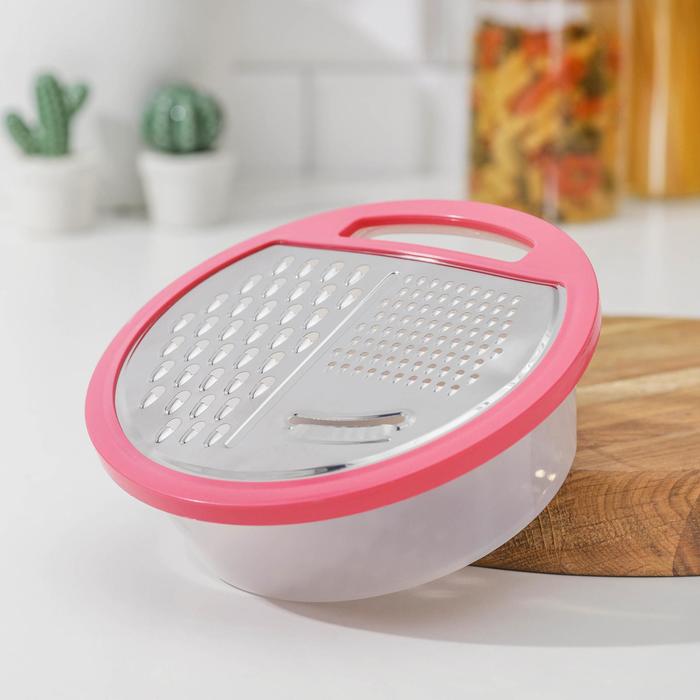 Тёрка с контейнером, d=19 см, цвет МИКС
Тёрка с контейнером, d=19 см, цвет МИКС