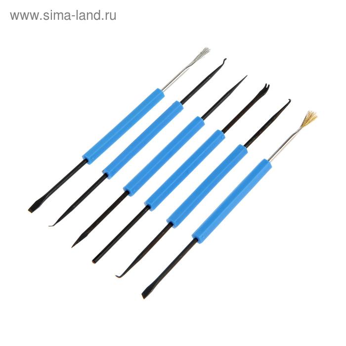 Набор инструмента для пайки Zhongdi ZD-151, металлическая кисть, скребок, нож, крючок, 6 шт 
Набор инструмента для пайки Zhongdi ZD-151, металлическая кисть, скребок, нож, крючок, 6 шт