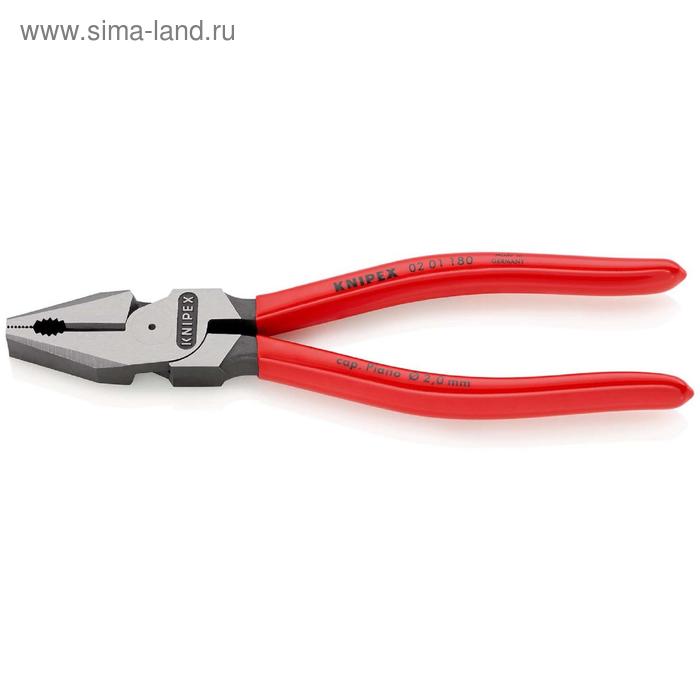 Плоскогубцы KNIPEX KN-0201180, 180 мм, 63 HRC, до 16 мм2, пластиковые рукоятки
Плоскогубцы KNIPEX KN-0201180, 180 мм, 63 HRC, до 16 мм2, пластиковые рукоятки