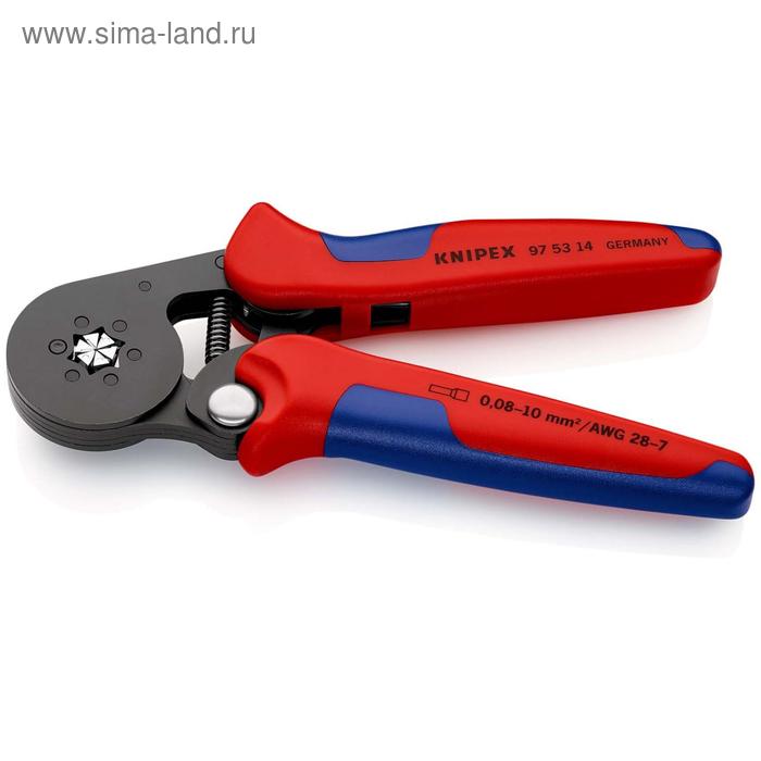 Клещи KNIPEX KN-975314, 6-гранный обжим, 180 мм, 0.08-10 мм2, двухкомпонентные рукоятки
Клещи KNIPEX KN-975314, 6-гранный обжим, 180 мм, 0.08-10 мм2, двухкомпонентные рукоятки
