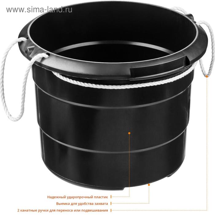 Ведро строительное STAYER 06085-40, канатные ручки, пластмассовое, высокопрочное, 40 л
Ведро строительное STAYER 06085-40, канатные ручки, пластмассовое, высокопрочное, 40 л