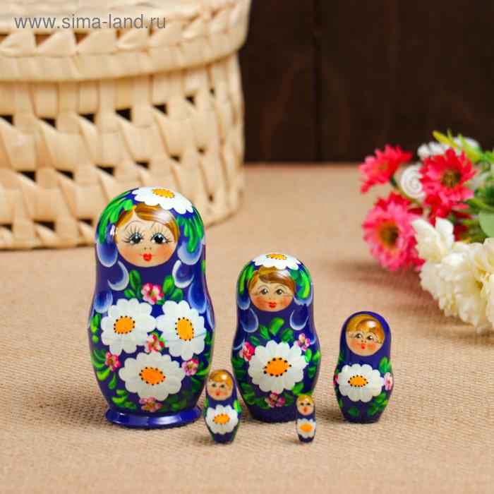 Матрёшка «Ромашки», синий фон, 5 кукольная, 10 см
Матрёшка «Ромашки», синий фон, 5 кукольная, 10 см