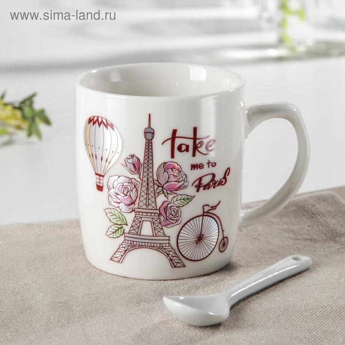 Кружка с ложкой «Париж», 240 мл, рисунок МИКС
Кружка с ложкой «Париж», 240 мл, рисунок МИКС
