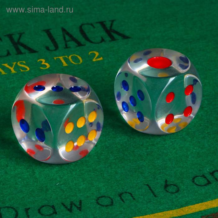 Кубики игральные 3.4 × 3.4 см, набор 2 шт., акрил 
Кубики игральные 3.4 × 3.4 см, набор 2 шт., акрил