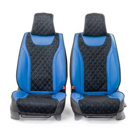 Накидки на передние сиденья CarPerforMANce, 2 шт, экокожа и алькантара, ромб, чёрно-синий
Накидки на передние сиденья CarPerforMANce, 2 шт, экокожа и алькантара, ромб, чёрно-синий