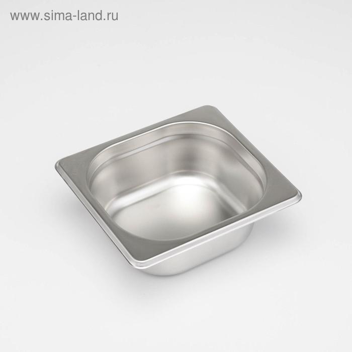 Гастроёмкость Luxstahl, 1/6×2,5'', 17,6×16,4×6,5 см 
Гастроёмкость Luxstahl, 1/6×2,5'', 17,6×16,4×6,5 см