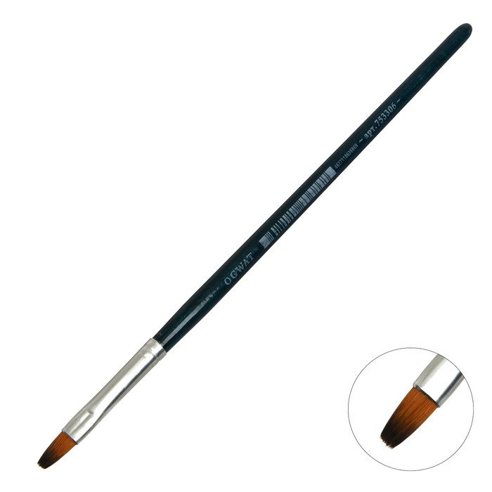 Кисть Синтетика Плоскоовальная Malevich Andy № 6, b-6.0 мм, L-10 мм (короткая ручка), синий лак
Кисть Синтетика Плоскоовальная Malevich Andy № 6, b-6.0 мм, L-10 мм (короткая ручка), синий лак