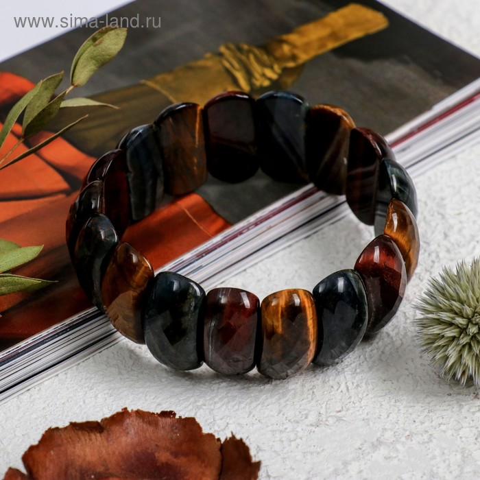 Браслет "Тигровый глаз" пластина гранёная
Браслет "Тигровый глаз" пластина гранёная