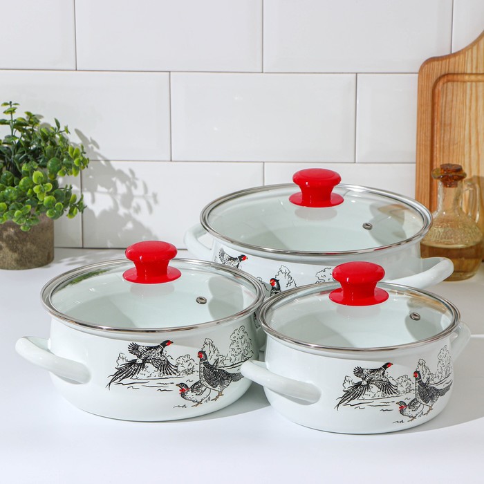 Набор кастрюль «Фазан-1-ЭКСТРА», 3 предмета: 1,5 л, 2 л, 3 л, индукция, цвет белый
Набор кастрюль «Фазан-1-ЭКСТРА», 3 предмета: 1,5 л, 2 л, 3 л, индукция, цвет белый