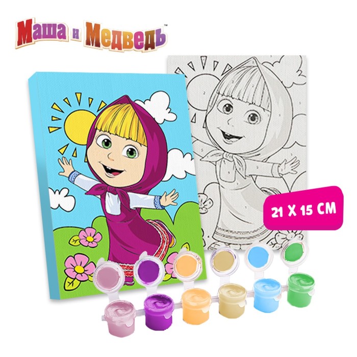 Картина по номерам «Маша на полянке», Маша и Медведь, 21 х 15 см
Картина по номерам «Маша на полянке», Маша и Медведь, 21 х 15 см
