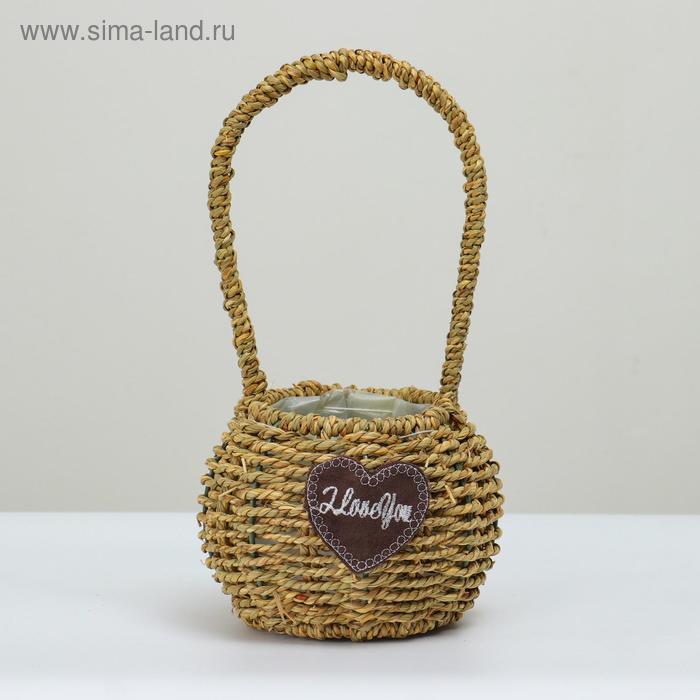 фото Корзина плетёная, 12х12х12 см