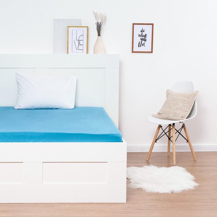 Простыня на резинке трикотажная, размер 200х200х25см, цвет бирюза, кулирка 120г/м², 100% хлопок
Простыня на резинке трикотажная, размер 200х200х25см, цвет бирюза, кулирка 120г/м², 100% хлопок