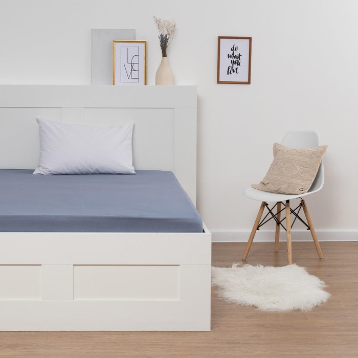 Трикотажная простынь на резинке 200х200х25см, серый кулирка
Трикотажная простынь на резинке 200х200х25см, серый кулирка