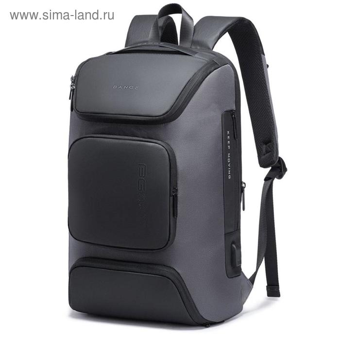 фото Рюкзак с usb, bange bg7078 серый, 15.6"