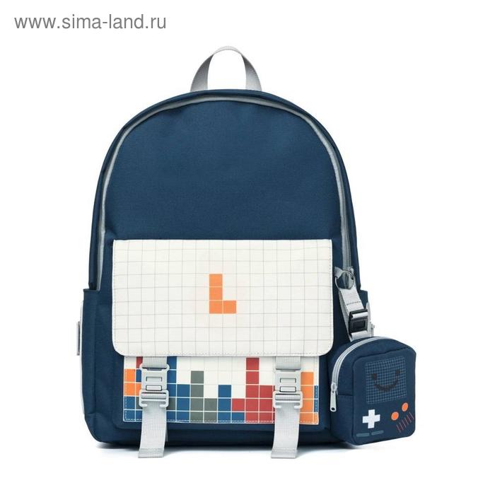 фото Рюкзак mah mr19c1768b01 темно-синий/белый, 14" mr.ace-homme