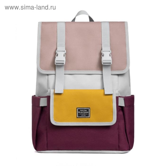 фото Рюкзак mah mr20b1880b01 бордовый/розовый/светло-серый, 14" mr.ace-homme