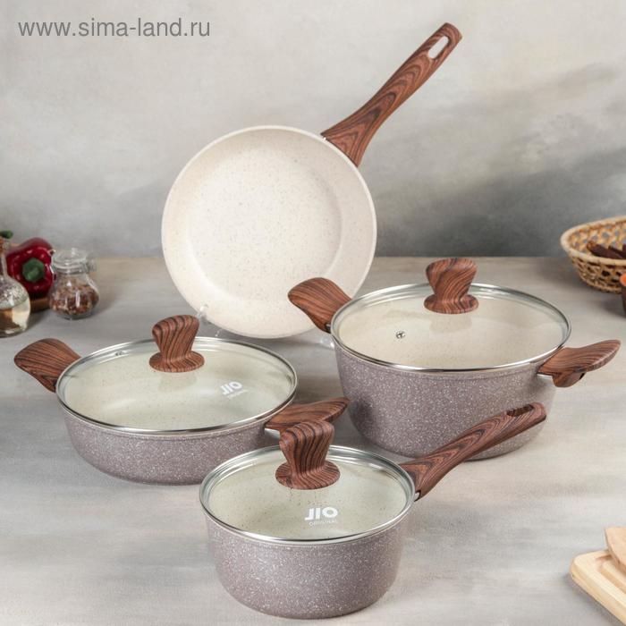 Набор посуды из литого алюминия, 4 предмета: кастрюля, d=24, сотейник, d=24, ковш, d=18 с крышкой, сковорода, d=24, индукция
Набор посуды из литого алюминия, 4 предмета: кастрюля, d=24, сотейник, d=24, ковш, d=18 с крышкой, сковорода, d=24, индукция