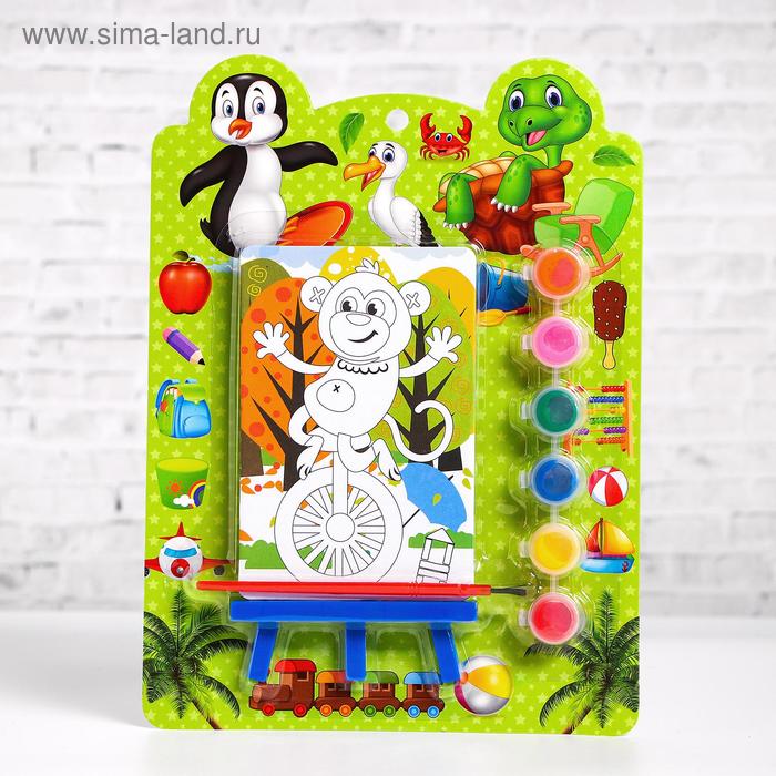 Раскраска на подставке «Обезьянка», краска 6 цветов, кисть
Раскраска на подставке «Обезьянка», краска 6 цветов, кисть