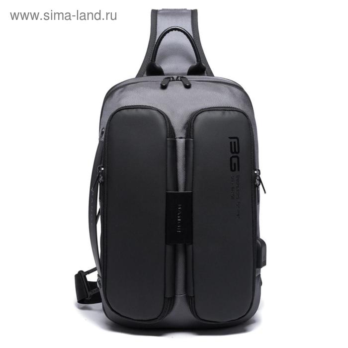 фото Рюкзак с usb, молодежный, на одной лямке bange bg7079 серый, 9.7"