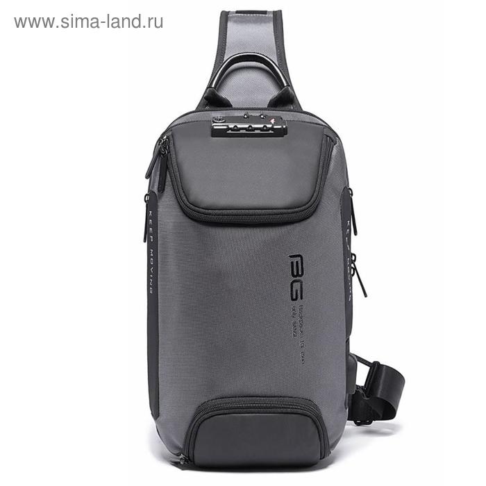 фото Рюкзак с usb, молодежный, на одной лямке bange bg7082 серый, 9.7"