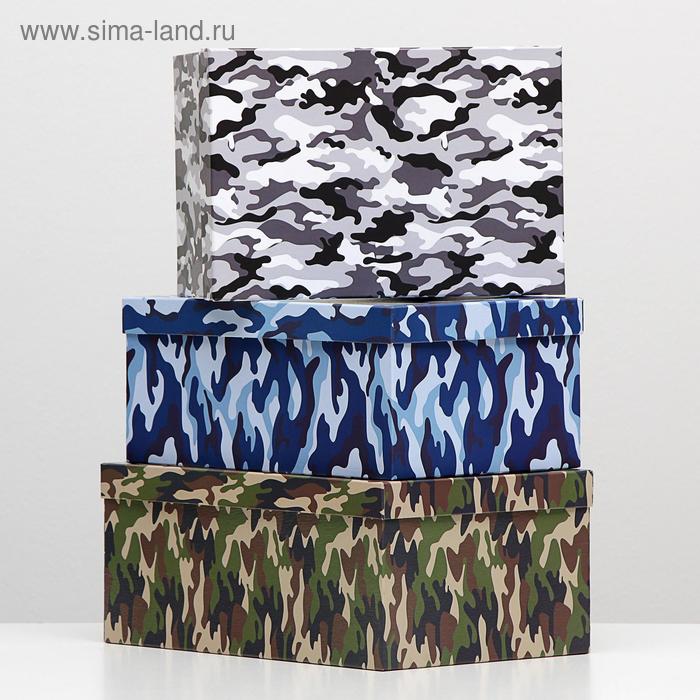 Набор коробок 3 в 1 "Милитари 1", 30,5 х 20 х 13 - 26 х 17,5 х 11 см
Набор коробок 3 в 1 "Милитари 1", 30,5 х 20 х 13 - 26 х 17,5 х 11 см