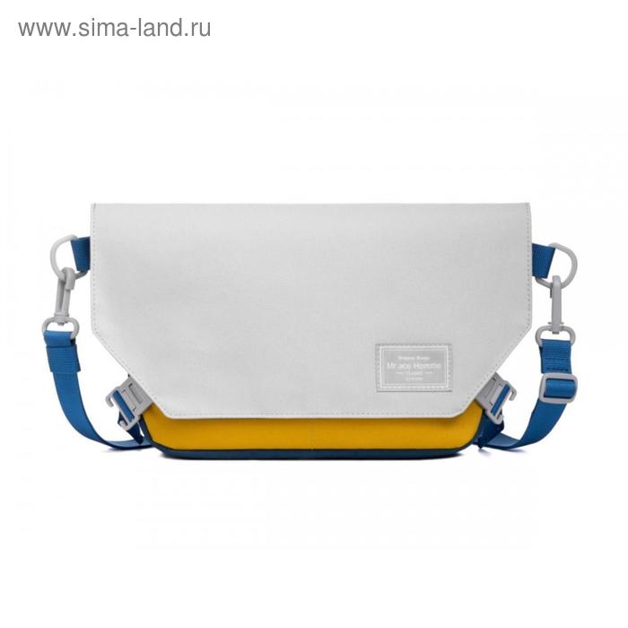 фото Сумка плечевая mah m200110s01 светло-серый/желтый/синий, 9.7" mr.ace-homme