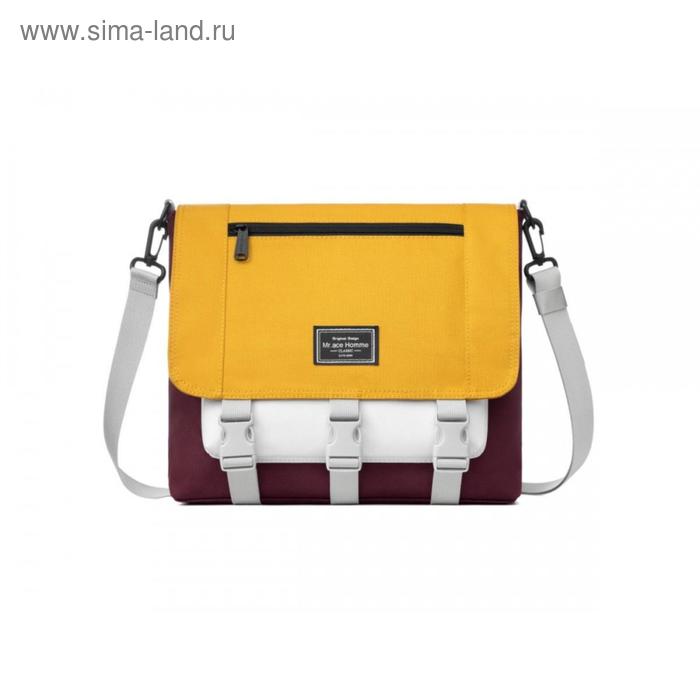 фото Сумка плечевая mah m200123s01 желтый/бордовый, 9.7" mr.ace-homme