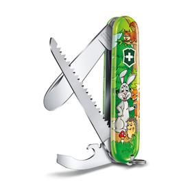 Набор для детей VICTORINOX «Кролик»: перочинный нож 84 мм, шнурок на шею, книга-раскраска, зелёный
Набор для детей VICTORINOX «Кролик»: перочинный нож 84 мм, шнурок на шею, книга-раскраска, зелёный