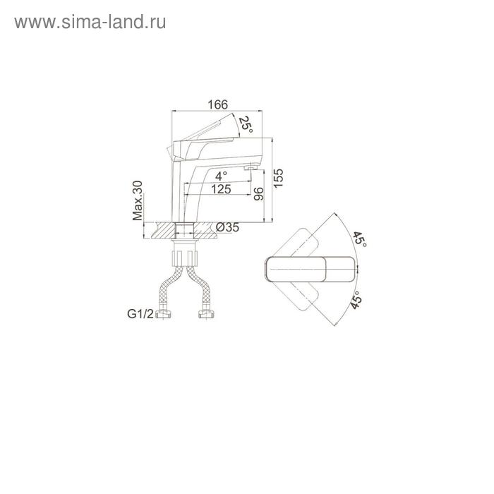 фото Смеситель для раковины d&k berlin freie da1432101, однорычажный, хром