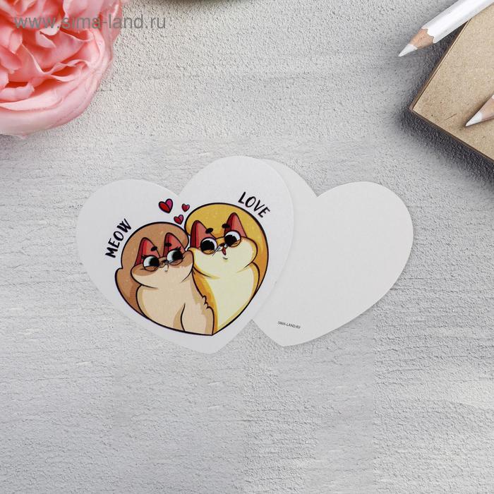 Открытка-валентинка «Влюбленные коты», 7 х 6см
Открытка-валентинка «Влюбленные коты», 7 х 6см