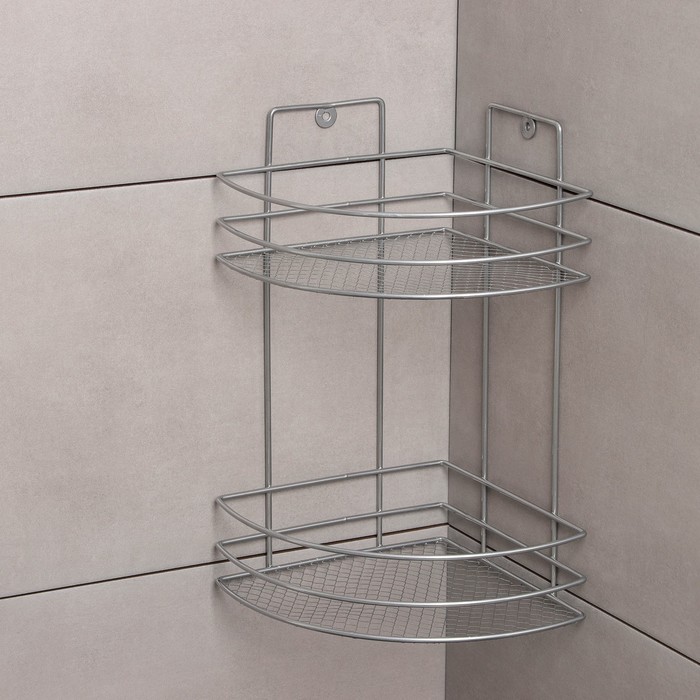 Полка угловая с сетчатым дном, 2-х ярусная, 20×18×32 см, цвет хром
Полка угловая с сетчатым дном, 2-х ярусная, 20×18×32 см, цвет хром