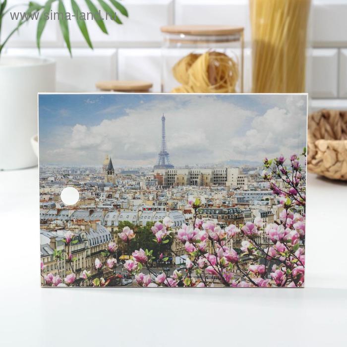 фото Доска разделочная «цветочный париж», 18,5×25 см виктория