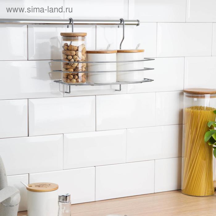 Полка для рейлинга прямая, 1 ярус, 25×16×20 см, d=25 мм, цвет хром
Полка для рейлинга прямая, 1 ярус, 25×16×20 см, d=25 мм, цвет хром