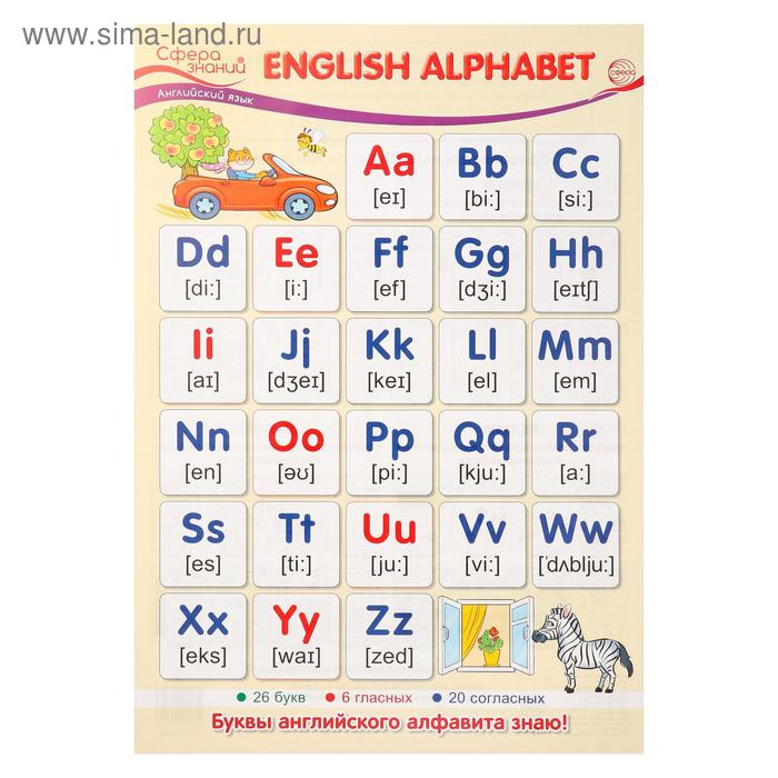 Плакат "English Alphabet" А3
Плакат "English Alphabet" А3