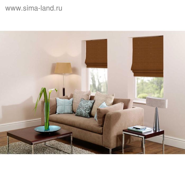 фото Римская штора «терра», размер 60х160 см, цвет коричневый уют